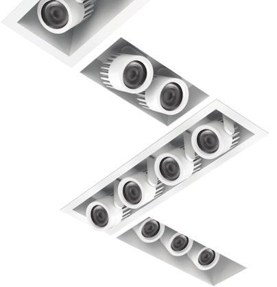 10 MX Recessed Multiples Based on the award-winning MX track head, MX recessed and semi-recessed multiples are available in 1, 2, 3, or 4 lamp configurations and a 10 x10 square.
