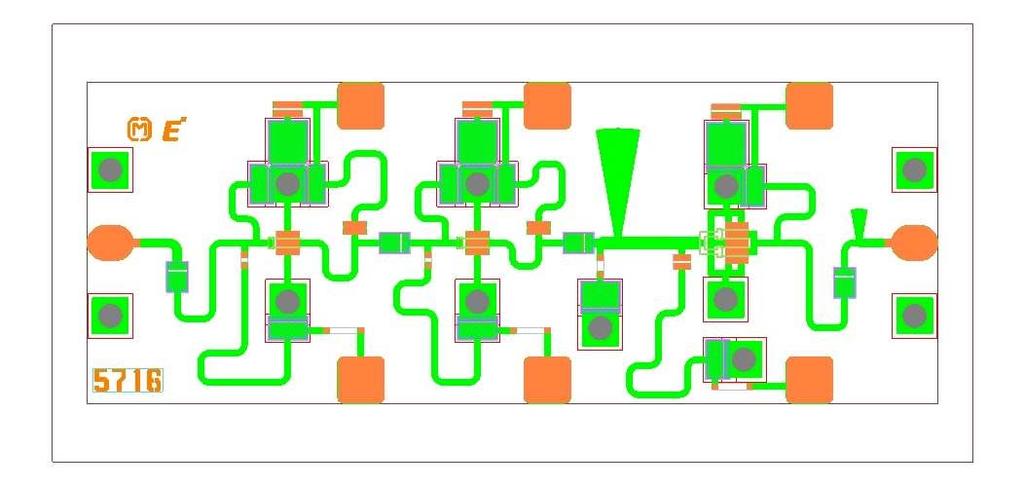 Assembly Diagram To DC Power Supply (V DD) Single Layer Capacitor 1 pf RF In *1 *1 RF Out Z = 5Ω Z = 5Ω *2 Single Layer Capacitor 1 pf *1; RF Wire Length = 15 µm *2; DC Wire Length