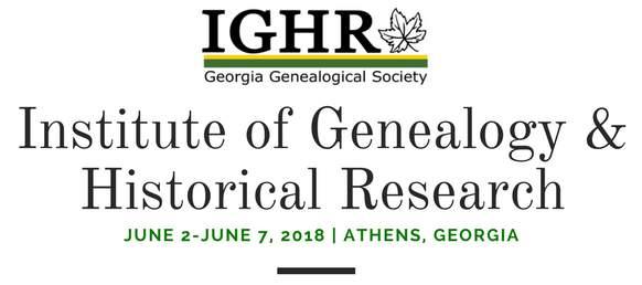 Family Search History and Genealogy Expo Saturday, 2 June 2018, 9:00 a.m. 5:00 p.m. University of Georgia Center for Continuing Education & Hotel 1197 S.