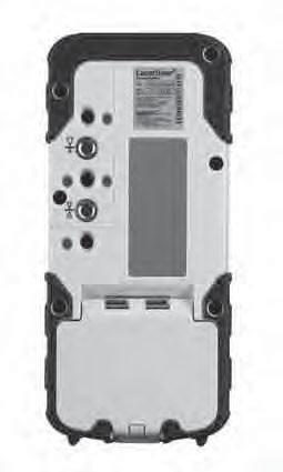 Rear View 9 Battery Door & Latch: Waterproof housing holds two AA alkaline batteries. 13 12 11 10 9 14 15 16 10 Marking Notch: Used to transfer or mark elevation position in handheld applications.