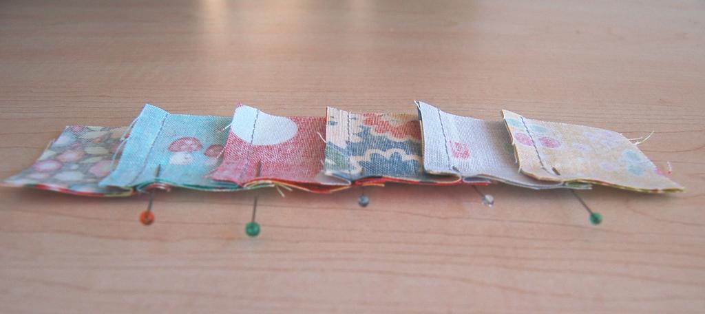 You will now sew 3 pairs into a set of 6 to create your center