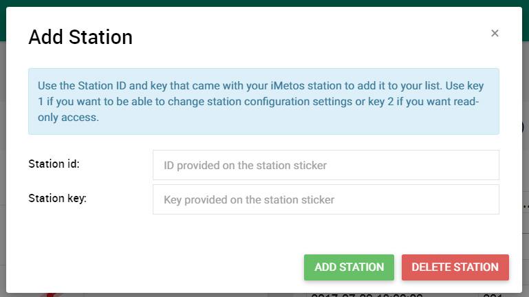 It will ask you for a Station ID number and a station key. Now the little silver colored sticker which came with your CropVIEW has to be used. This sticker contains two keys.