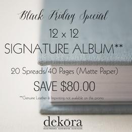 Great Signature Deal from Dekora Album Co. Save $80.