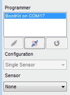 In the Configuration drop-down list select your configuration: Single sensor (= no bus operation) Bus operation (several