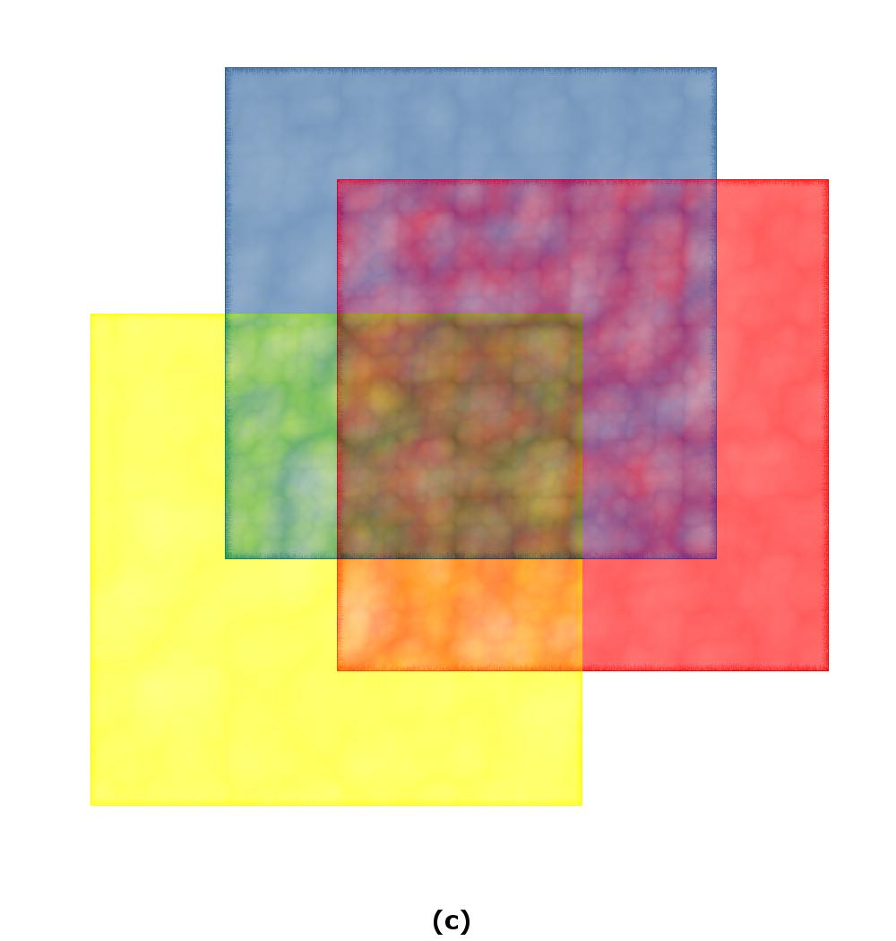 overlayed Figure 5: (Next Page) Using color compositing in maps.