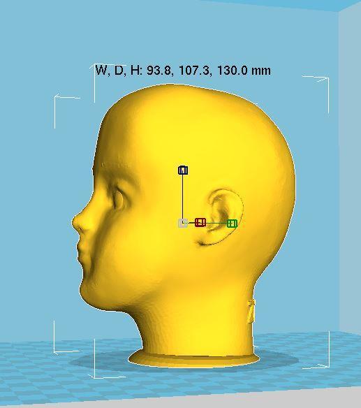 2 STL files for 3D printing the head and hands with a home 3D printer or external 3D printing service; you will receive these by e-mail soon after the purchase.