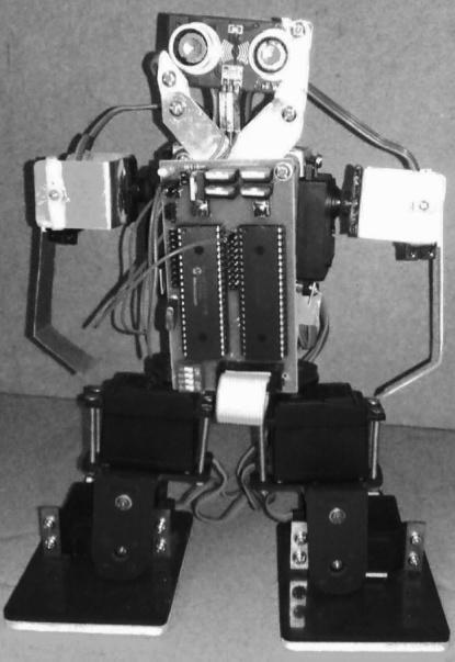 been reserved for battery, as in the proposed robot external power source is used. torso so that it represents the head of the robot. The various modules used are showed in Figure 8.