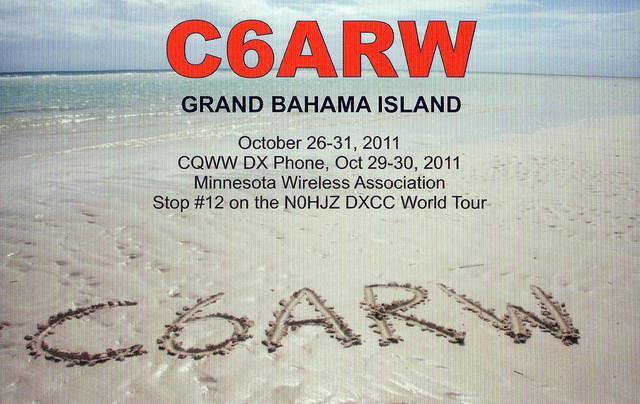 Here s station C6ARW in the Bahamas in a contest.