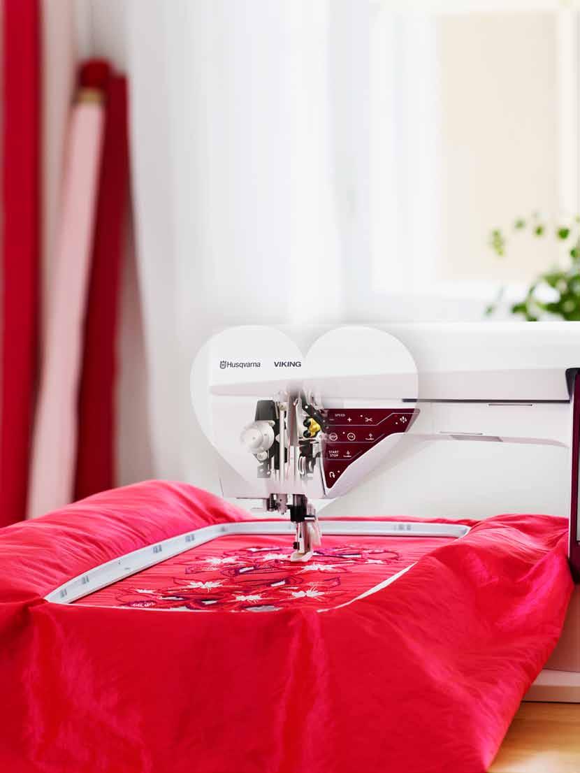 HUSQVARNA VIKING deluxe Stitch System The Heart of Innovation The DESIGNER RUBY deluxe sewing and embroidery machine features one of the most exceptional advances in sewing and embroidery technology