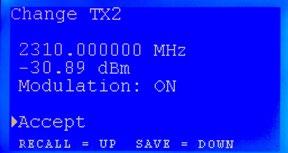 DRAGON INFO SCREEN DRAGON TRANSMITTER Version 1.01 TX1: 3400-3700 MHz Power: 00.0 to 37.