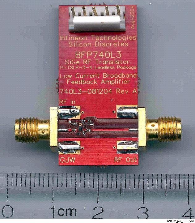 Scanned Image of PC Board Note: text on PCB should read BFR740L3RH not