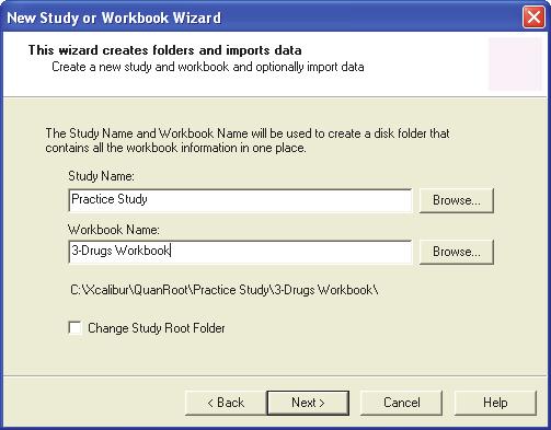 Welcome page of the New Study or Workbook Wizard 4.