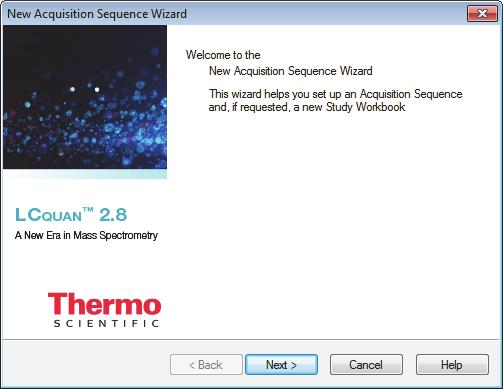 Exercise 2: Creating an Acquisition Sequence Using the New Acquisition Sequence Wizard To define an acquisition sequence for the three-drugs example 1. In the navigation pane, click.