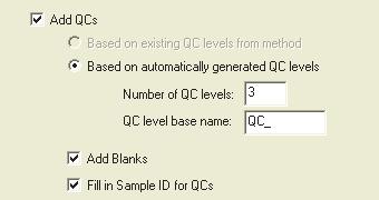 Exercise 2: Creating an Acquisition Sequence QC level base name: QC_ Add Blanks: Fill in Sample ID for QCs: The LCquan
