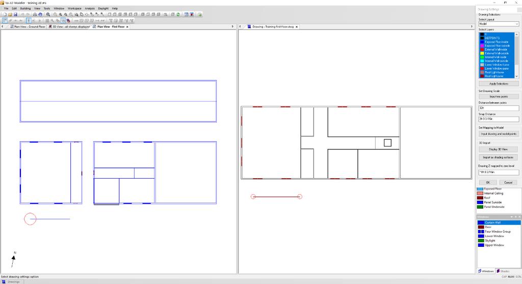 Import Drawings (Part 2) 1) Import the Training First Floor.dwg. This file can be found in the data folder provided.