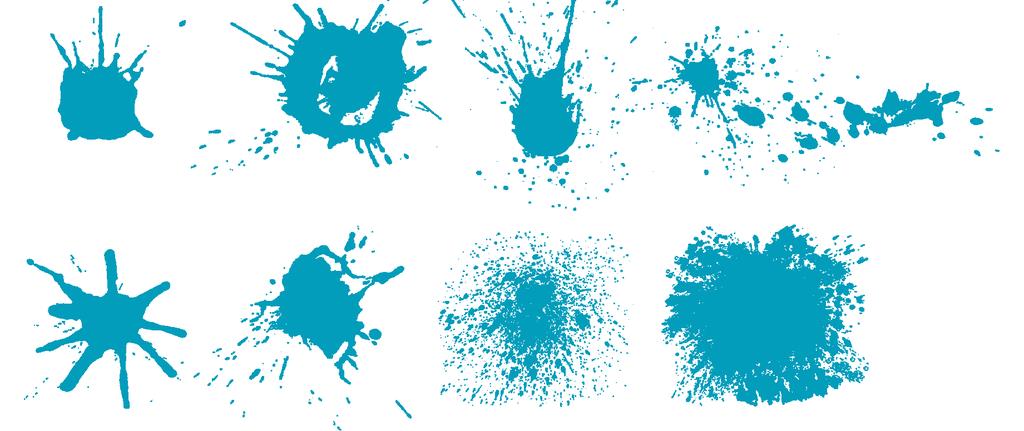 Ink Splatters and Drops Ink Splatters and Drops can be added to a design when more grunge is needed.