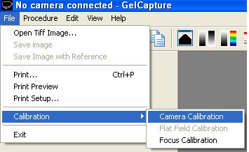Focus Calibration Transition to Camera Calibration by clicking File Calibration Camera Calibration. The CCD Calibration Progess window appears.
