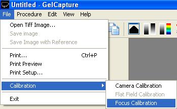 3. Adjust the Lens 4. Click on the Optics tab in the bottom left of the screen. 5. Choose the desired zoom position. 6. From the File menu click File Calibration Focus Calibration.