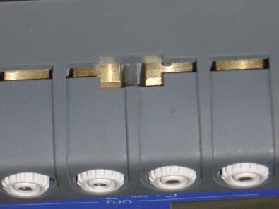"easy connect" system This unique system is used by pushing on the terminal s top, by inserting: - Wires with a diameter up to 3 mm, - Compensated thermocouple connectors, - Pin terminal on front