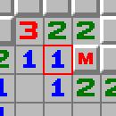 Game Strategy A typical game of Minesweeper is played on a 16 by 30 board with 99 mines. Thus the probability that a given location contains a mine is roughly.20.