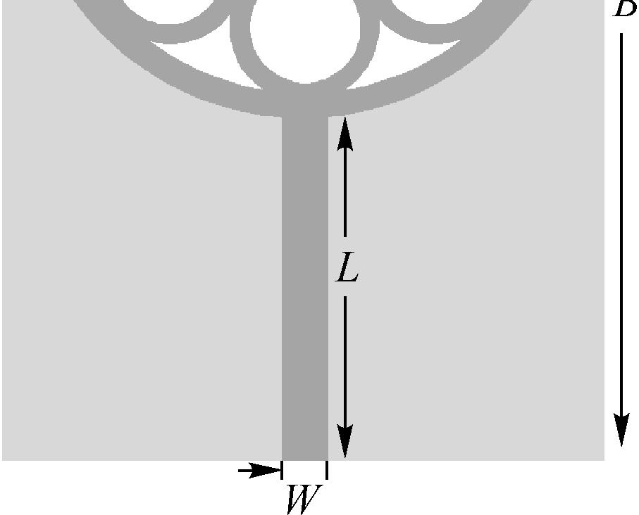 The initial radius R of the modified circular patch is derived from Eq. (1) [13]. R = F 1 (1) 2h π 2 F 1 + ln + 1.772 6 πεrf 2h 9 8.