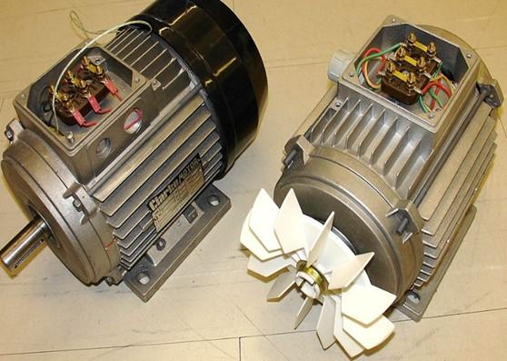 INDUCTION MOTOR: The motor can be a single phase or three phases AC operated.