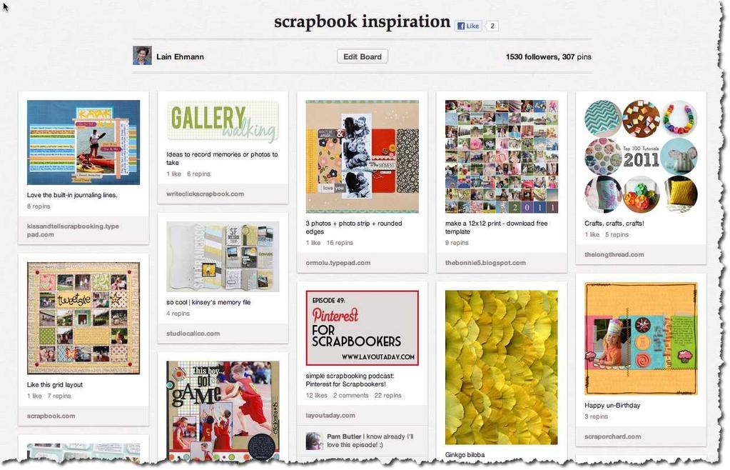 Part Four: Six Ways to Use Pinterest to Simplify Your Scrapping Life Now as a scrapbooker I m sure you can see a million ways you can use Pinterest already.