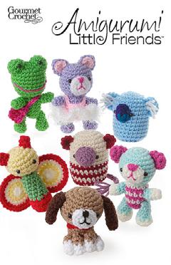 This collection includes Bridgette Bear, Cattarina Ballerina, Malcolm Mouse, Felicia Firefly, Karla Koala, Florian Frog and Bailey Beagle, all approximately 3 to 4 1 2" tall. Skill level: easy.