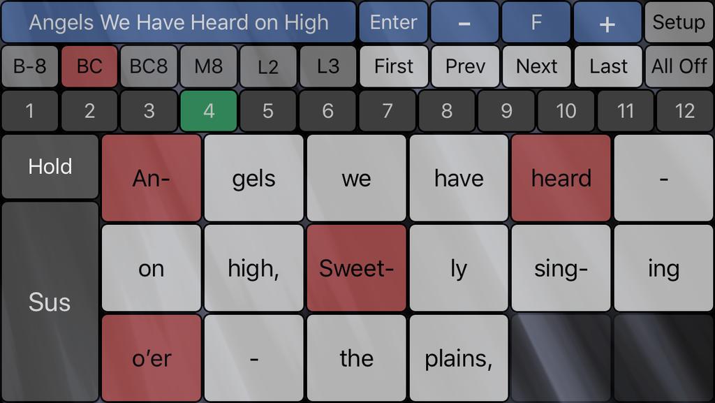 Three Other Observations for Midi Musicians First, if you open CarolPlayMidi first, and the synth app later, touch All Off to open the midi connection to recently opened synth apps.