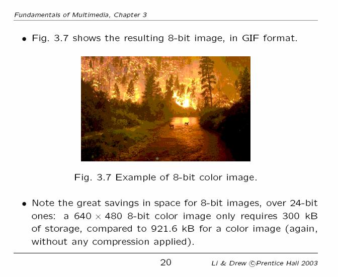 Basically, the image stores not color, but instead just a set of bytes, each of which is actually an index