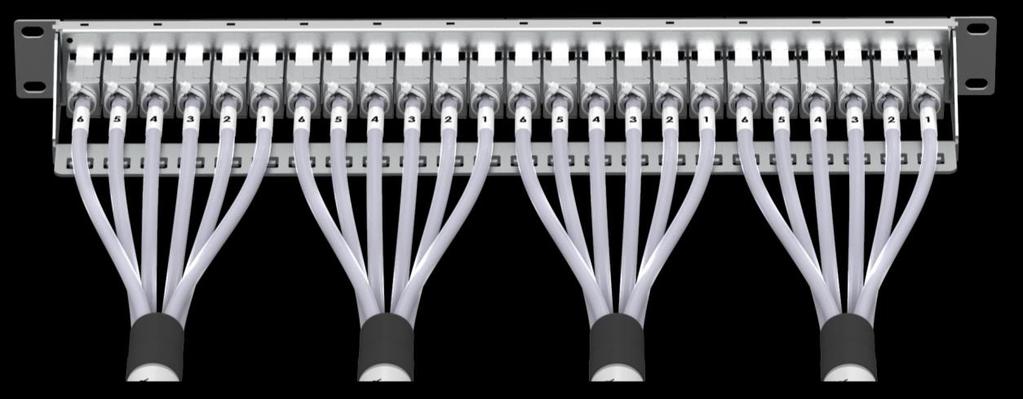 Rear view of Copper Frame patch panel