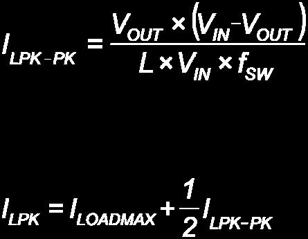 The maximum output current is calculated as: L LIM is the internal current limit.