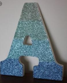 SPARKLING GLITTERED WALL LETTERS AND/OR COLORFUL YARN WRAPPED INITIALS