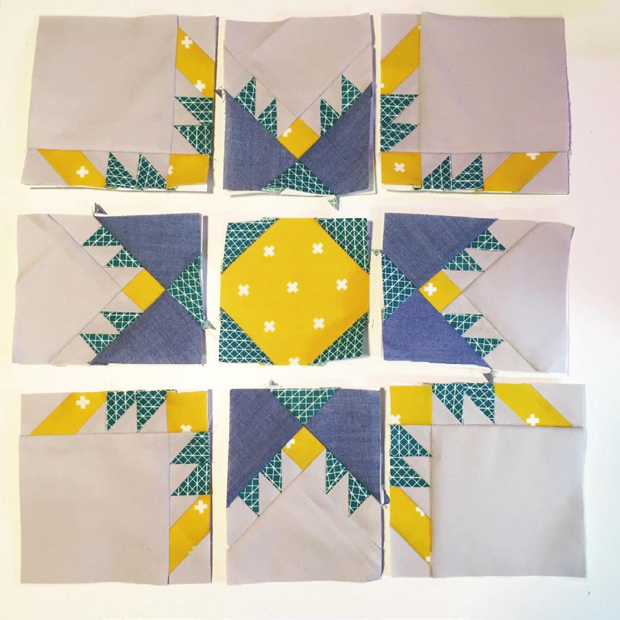 Sewing, continued Sew segments into rows and then sew the rows together to complete the block. Fig.
