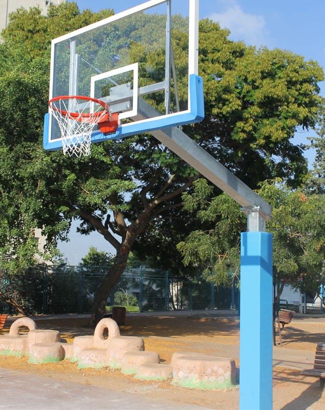 standard offered with superb durable basketball dunk ring, made in accordance to EN 1270 Safety pad for bottom edge of backboard included (installed on screws, made of EVA foam) Outdoor basketball