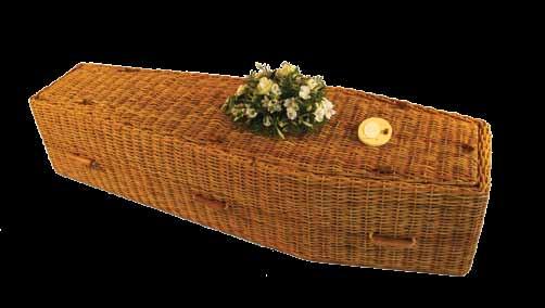 The canes are sustainable Cardboard Green Coffin A simple,