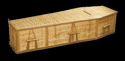 A traditional shaped coffin, specially designed to be readily