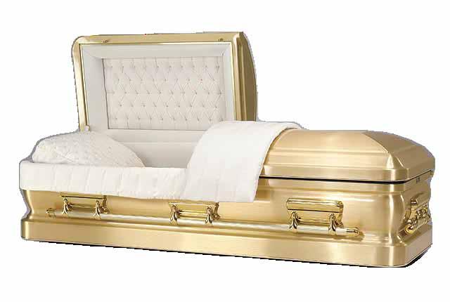 This handsome casket is polished in a medium