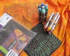 Play with Oil Paintsticks Friday 26 th February 10-1 PM Come and play with Markal Oil Paintsticks, we ll be using rubbing plates, stencil brushes, and having fun decorating fabrics.