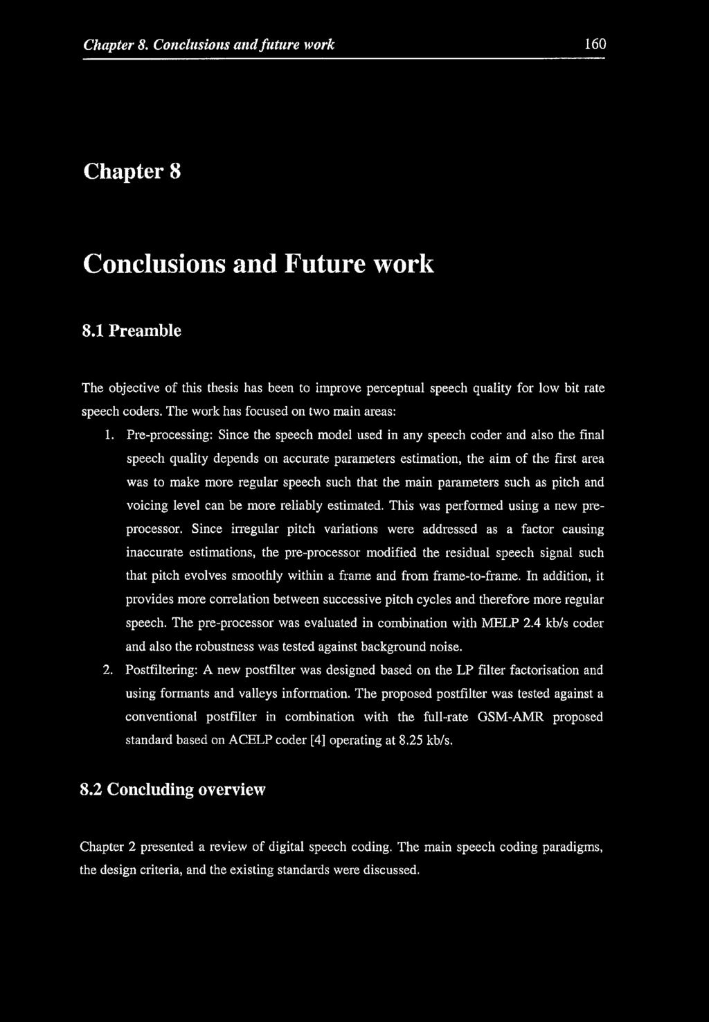 Chapter 8. Conclusions and future work 160 Chapter 8 Conclusions and Future work 8.