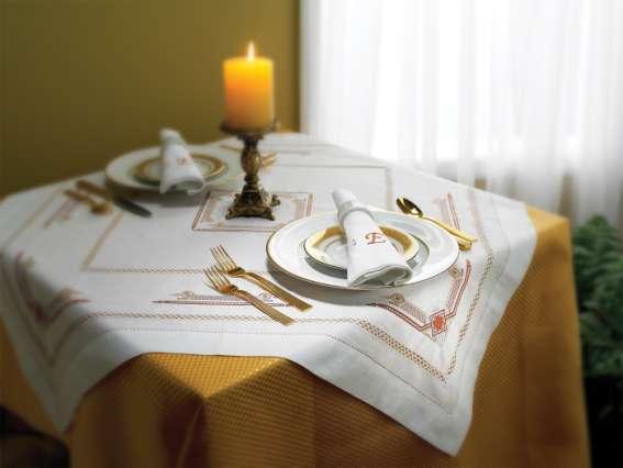 Heirloom Lace Table Topper Dress up your table with this lace insertion table topper.