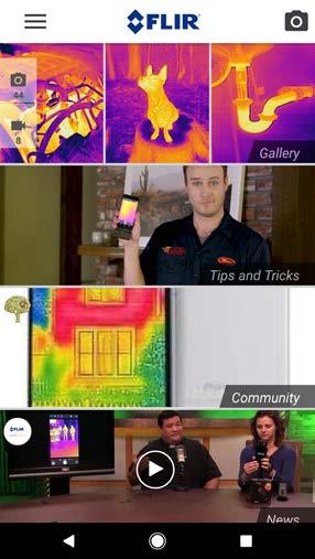 FLIR ONE APP The latest version of the FLIR ONE app is available on the Apple App Store for ios and Google Play Store for Android. Download and install the app, then start it.