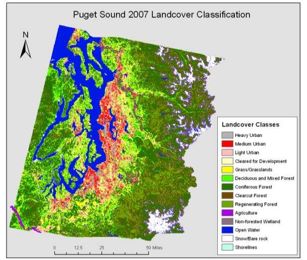 Figure 1: 2007 Classified Land cover 6 Accuracy Assessment We assessed the accuracy of the land-cover image by comparing the actual and known land-cover types (as detected by high-resolution (1.
