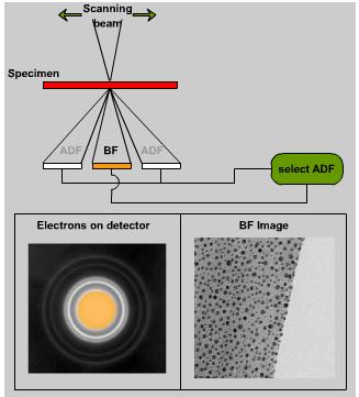 Field (ADF) detector intercepts the diffracted electrons.