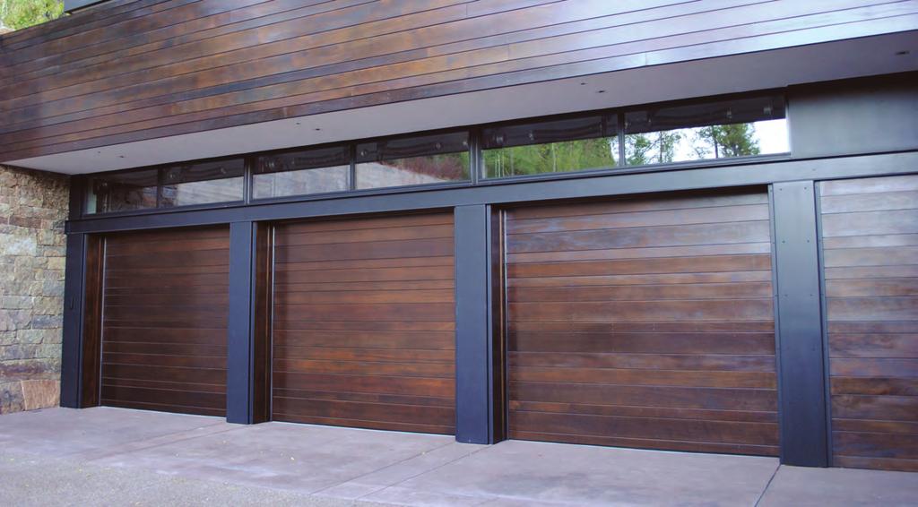 Transparent stain allows the natural tones of these doors to stand