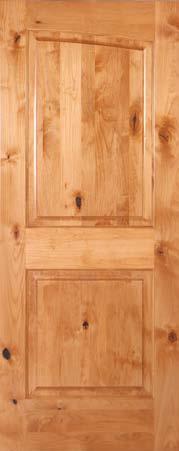 COMMON arch ~ top knotty alder door design KW-122 Two-Panel Common Arch (6 8 shown) KW-022V