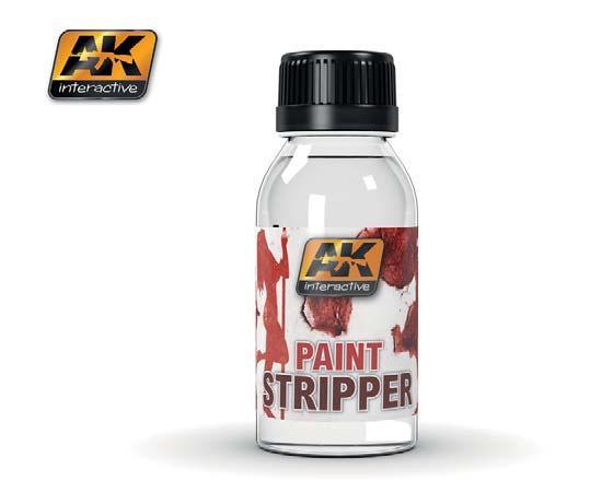 AK186 PAINT STRIPPER 6.50 The defi nitive liquid to completely or selectively strip the paint from models or fi gures without damaging the plastic, resin or white metal.