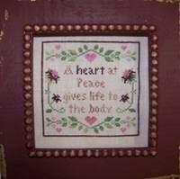 And Victoria's "Peace" from the Little House Needlework Scripture Threadpack Series