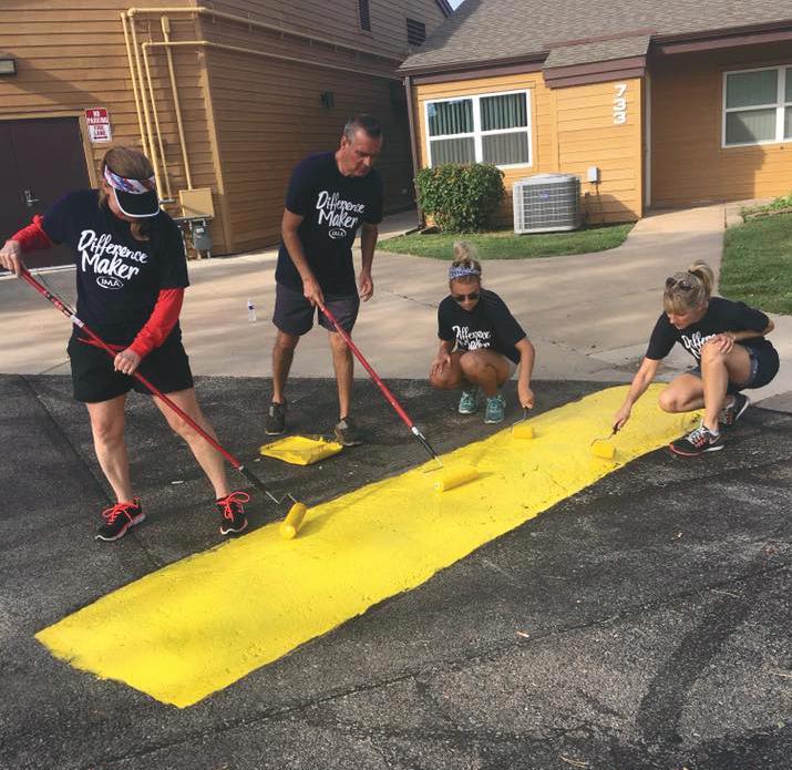 With their help, we ve repainted speed bumps and fences, cleared debris, cleaned a pond, and even helped Timbers residents garden and dispose of unwanted furniture items.