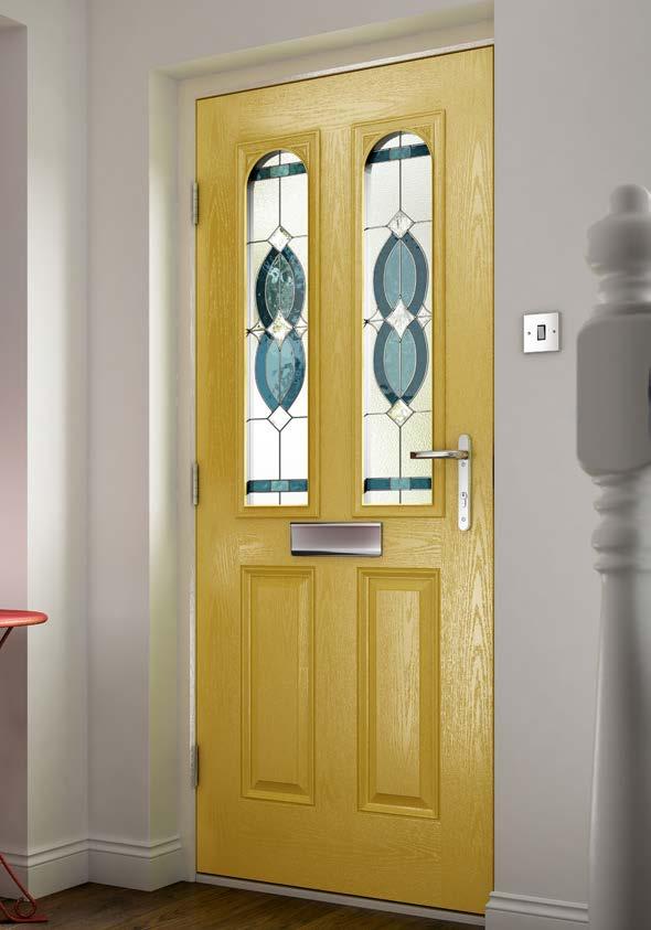 UNPARALLELED SECURITY A Distinction Premium GRP composite door offers ultimate security thanks to its rigid polymer subframe, high density CFC-free polyurethane foam core, high impact resistant GRP